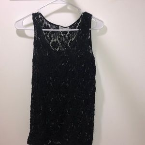 Calvin Klein black lace tank top
